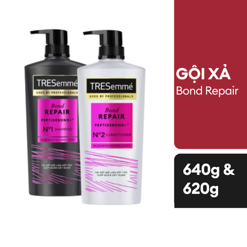 Ảnh của Combo Gội Xả TRESEMME Dầu Xả Bond Repair Phục Hồi Hư Tổn 640g và 620g