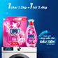 Ảnh của [Sản Phẩm Mới] Combo 2 Nước Giặt Siêu Tốc Chăm Sóc Bền Màu 3.4kg + 1.2kg