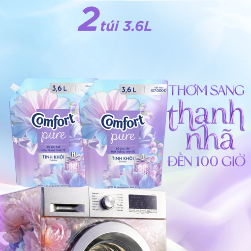 Ảnh của Combo 2 Nước xả vải Comfort Hoa Trắng Tinh Khôi 3.6l