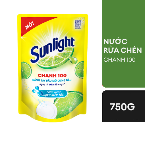 Ảnh của Combo 5 Túi Nước rửa chén Sunlight Chanh 100 túi 750g