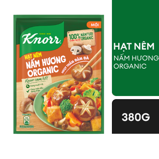 Ảnh của [HSD: 25/11/2026] Hạt nêm Knorr Nấm hương Organic 380g